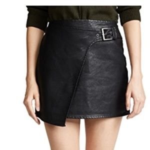 JACK by BB DAKOTA black Leather Mini Skirt- Size 2